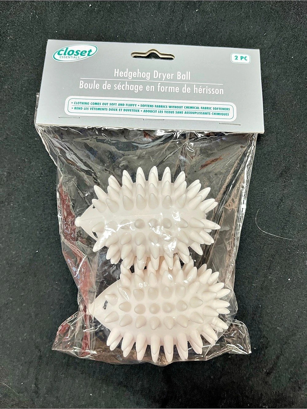 ClosetMaid Hedgehog Dryer Balls 2 Pc White NWT